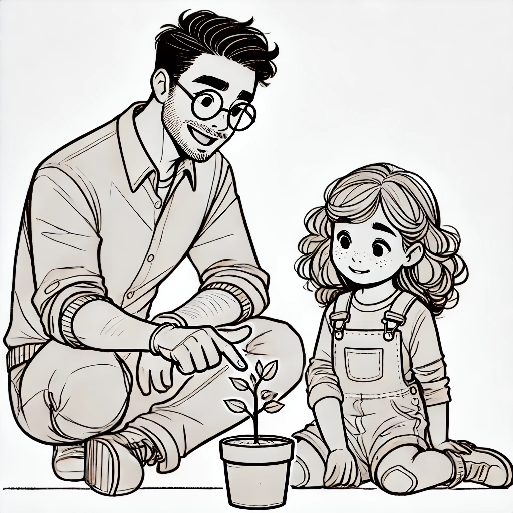 Child interacting with caretaker